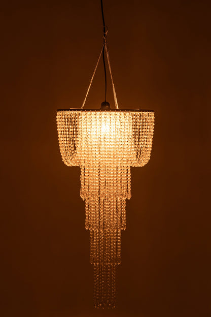 Small transparent beaded chandelier lampshade