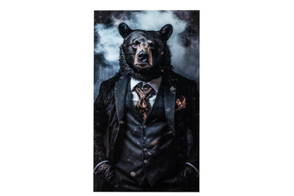 Wall Decoration Bear Glass Multi