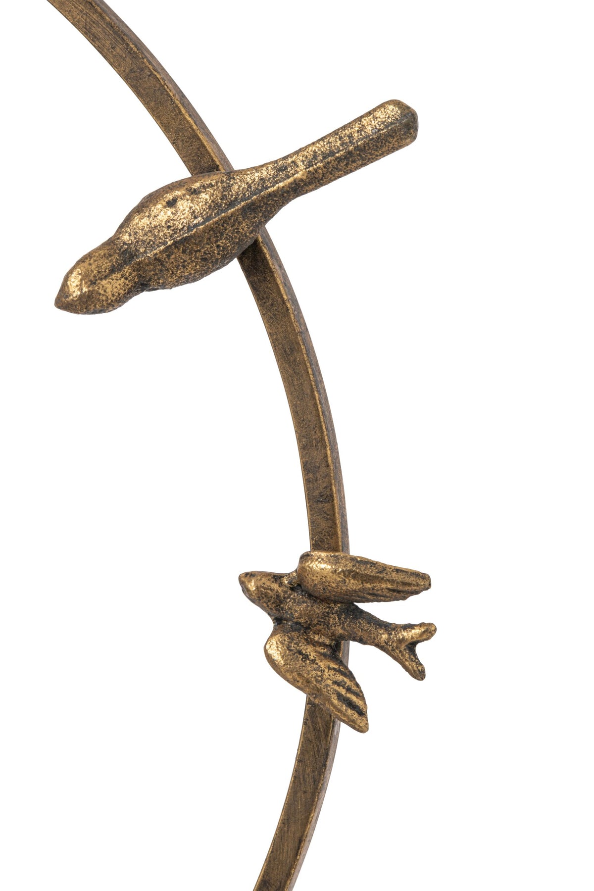 Wall Clock Bird Iron Gold