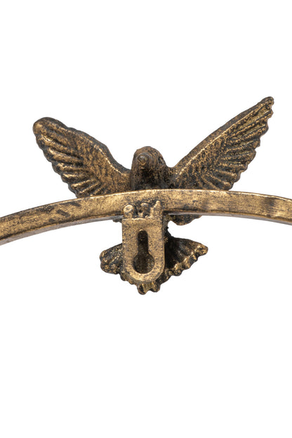Wall Clock Bird Iron Gold