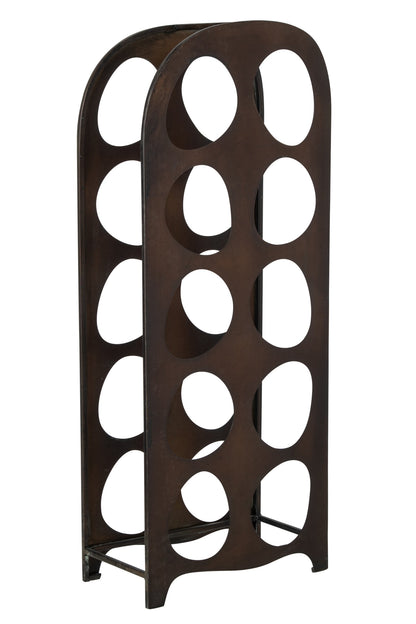 Wine Rack Iron Brown