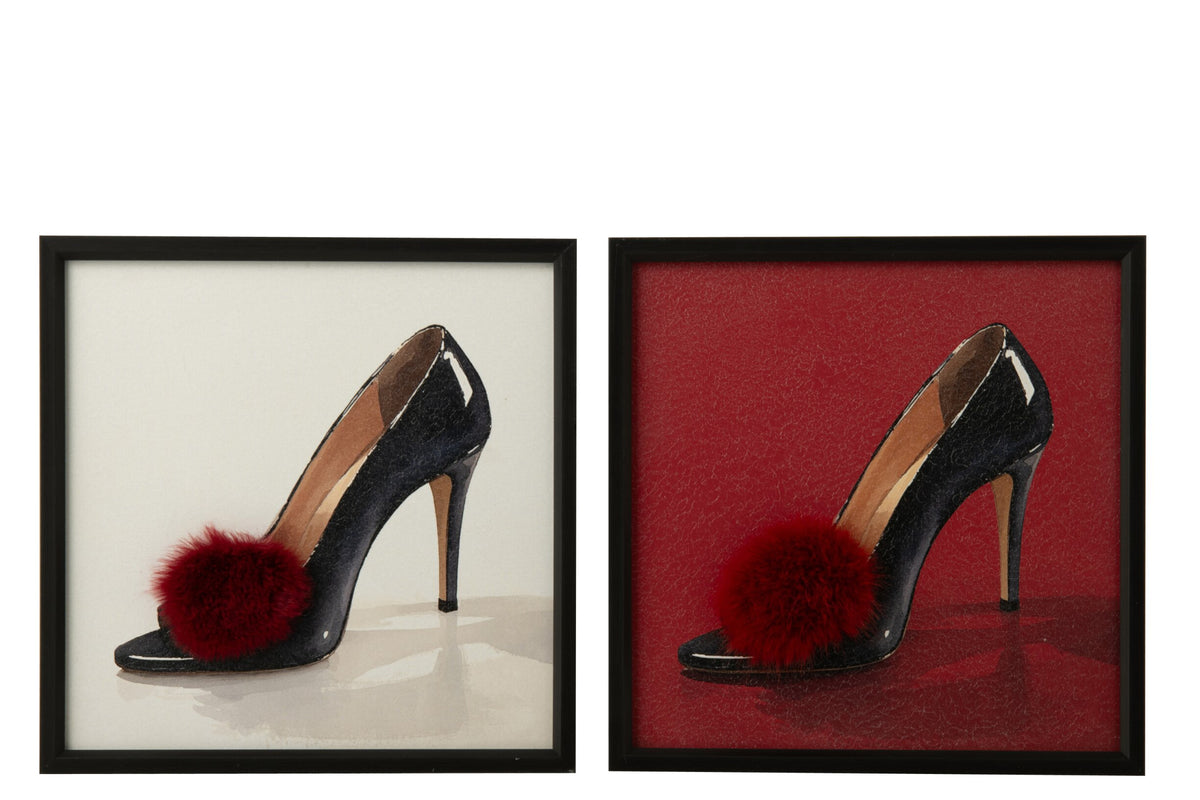 Painting Stiletto MDF Red/Black Assortment Of 2