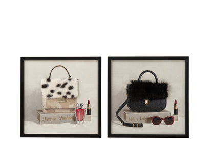 Painting Handbag MDF Multi Assortment Of 2