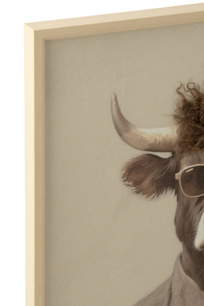 Painting Cow MDF Brown Assortment Of 2
