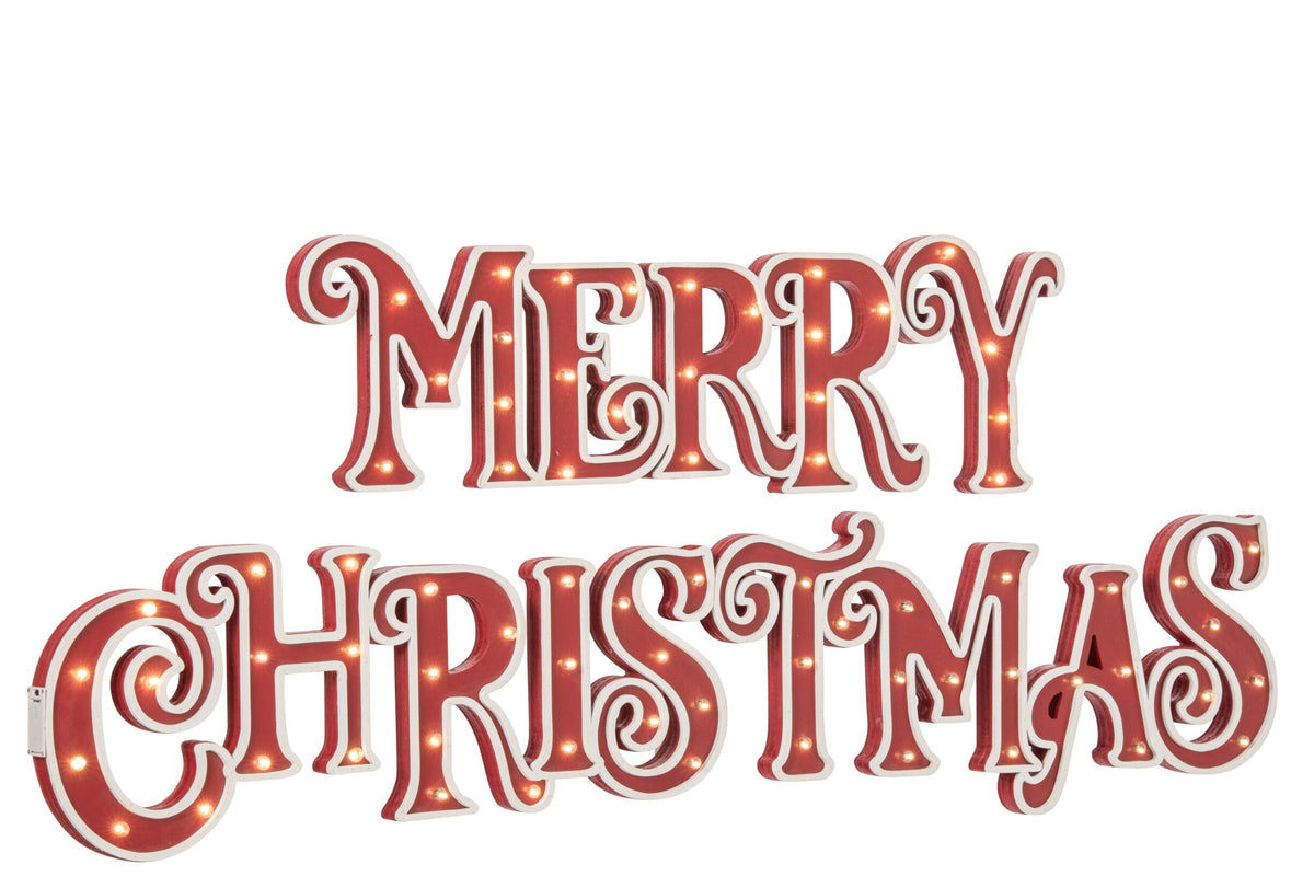 Xmas Wood Red/White