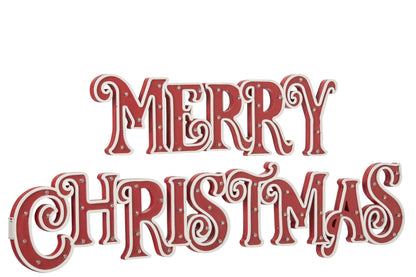 Xmas Wood Red/White