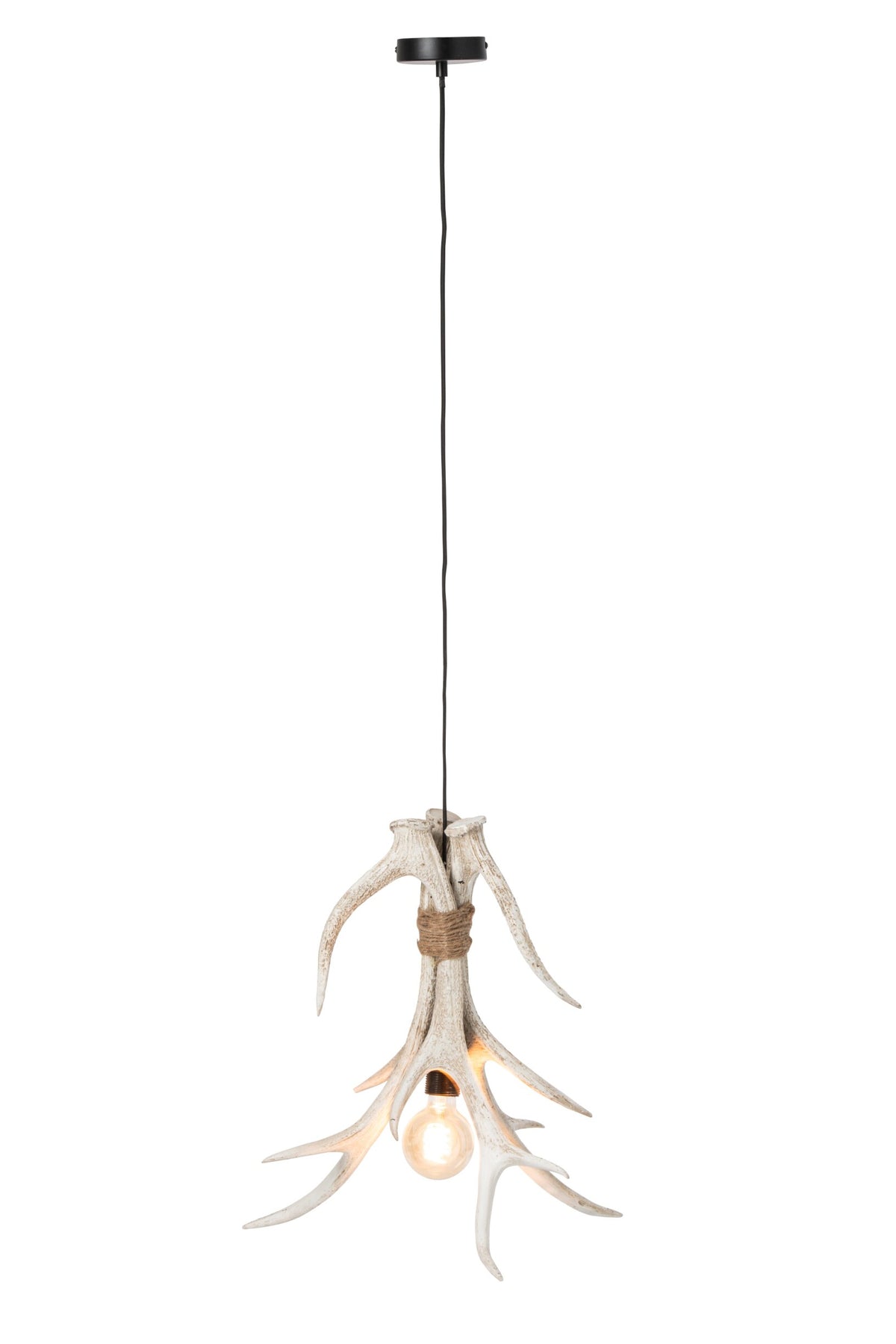 Ceiling lamp antler polyresin light beige large