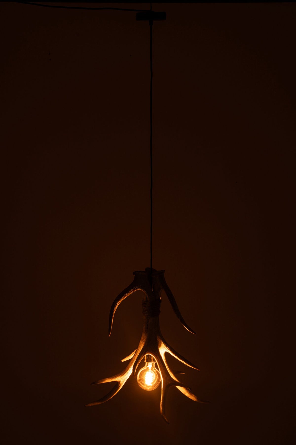 Ceiling lamp antler polyresin light beige large