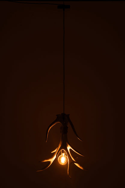Ceiling lamp antler polyresin light beige large
