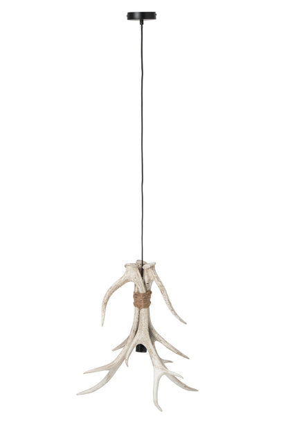 Ceiling lamp antler polyresin light beige large