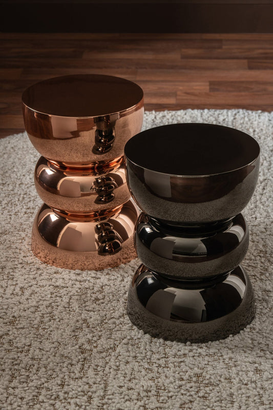 Side Table Chrome Iron Black