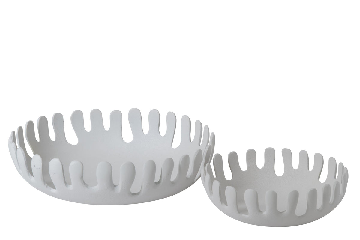 Decorative Bowl Aluminium White