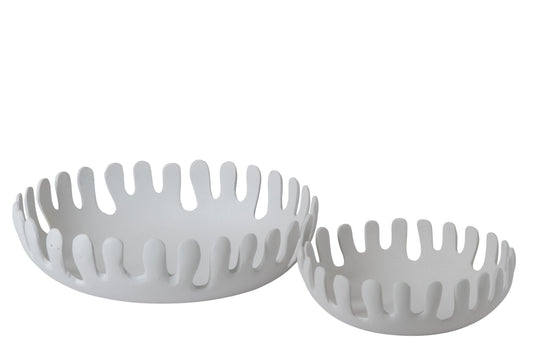 Decorative Bowl Aluminium White