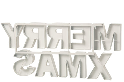 Xmas Sign Iron White