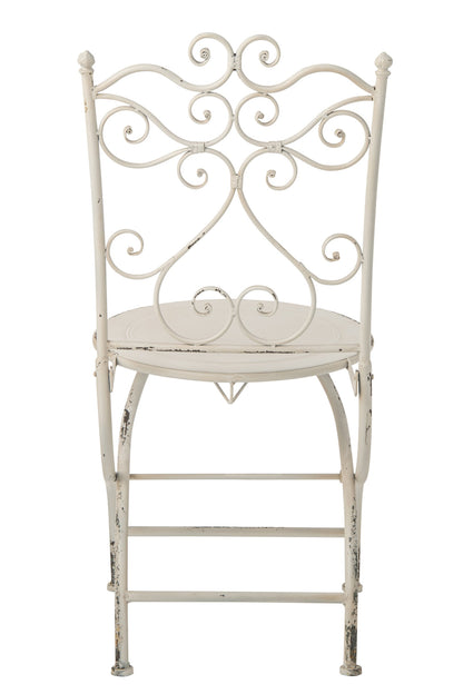 Garden Chair Metal Off-White