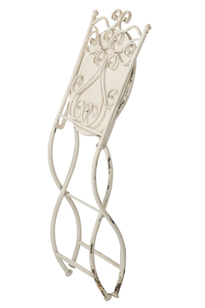 Garden Chair Metal Off-White