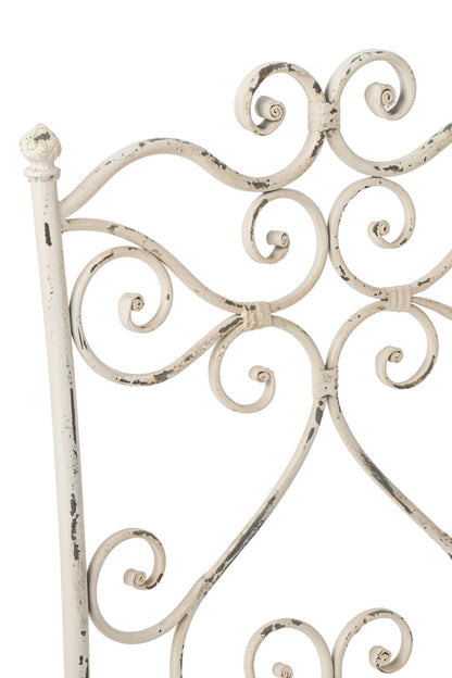 Garden Chair Metal Off-White