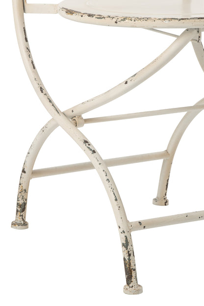 Garden Chair Metal Off-White