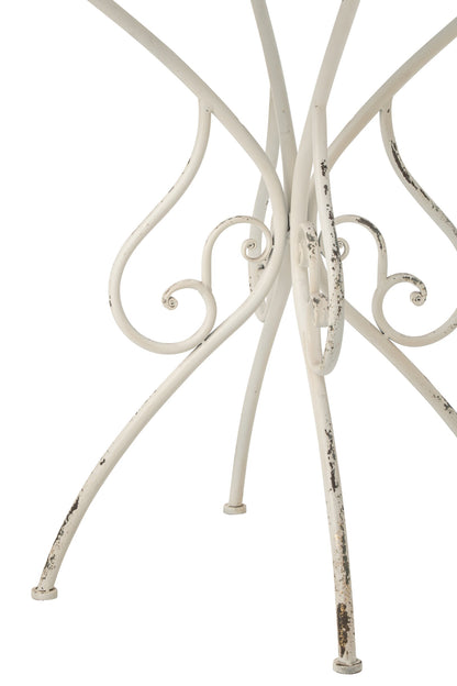 Garden Table Metal Off-White