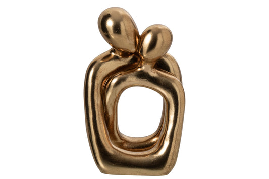 People Hug Polyresin Gold