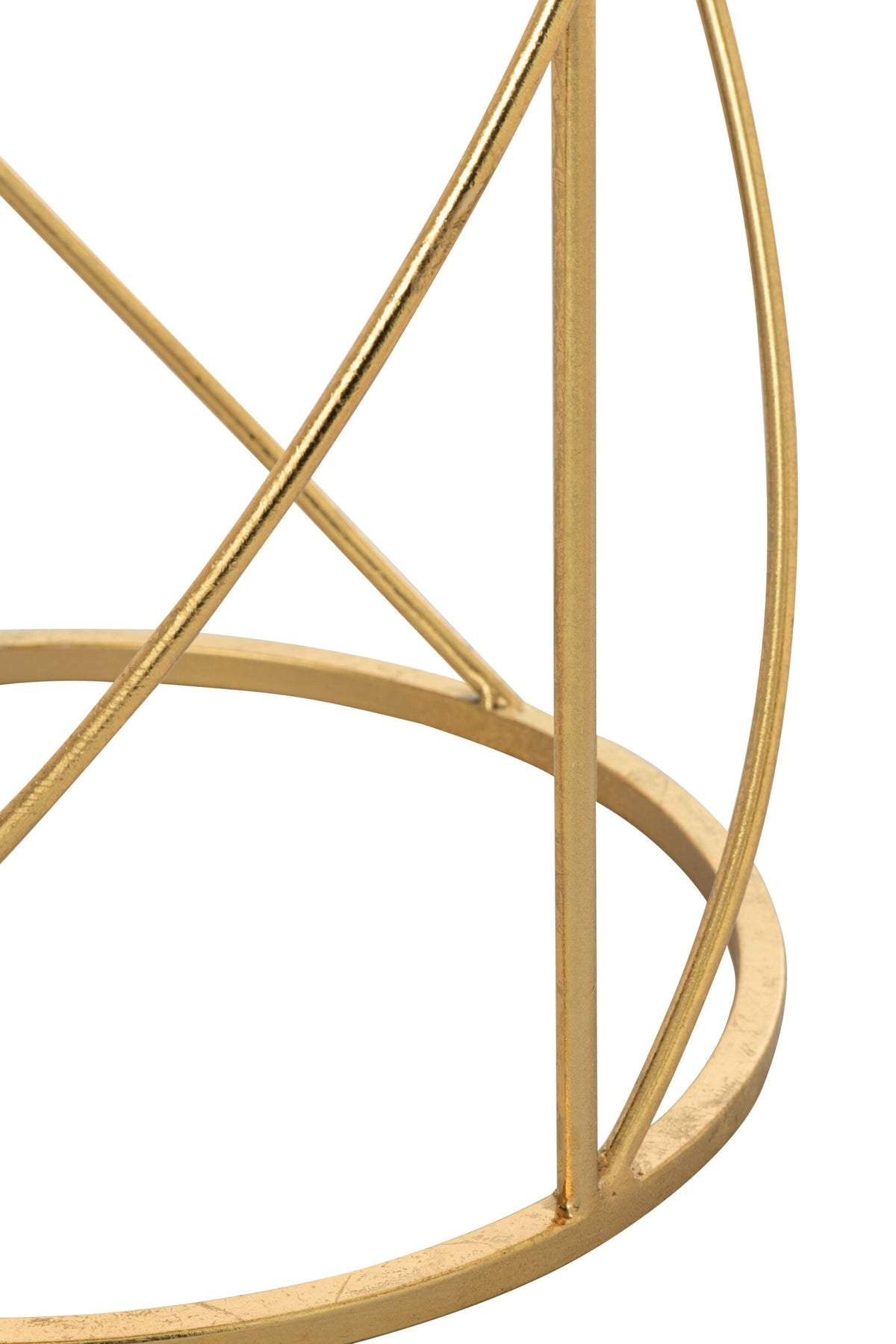 Juego De 2 Mesa Auxiliar Metal Oro