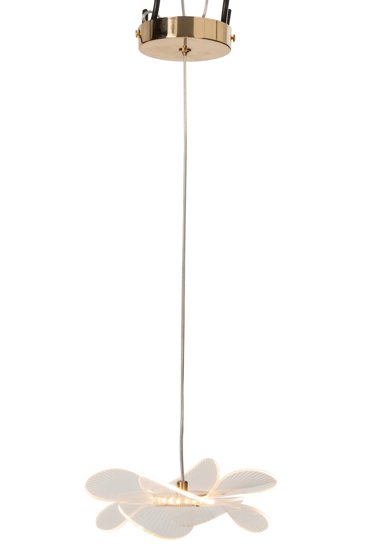 Ceiling lamp flower acrylic gold small