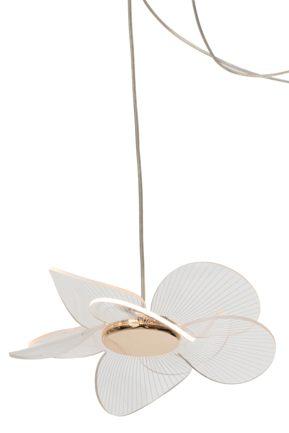 Ceiling lamp flower acrylic gold small