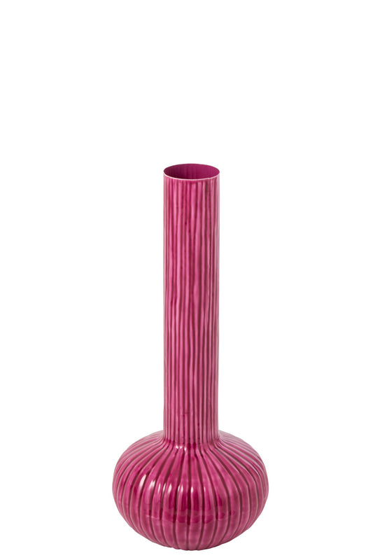 Vase Iron Fuchsia Large