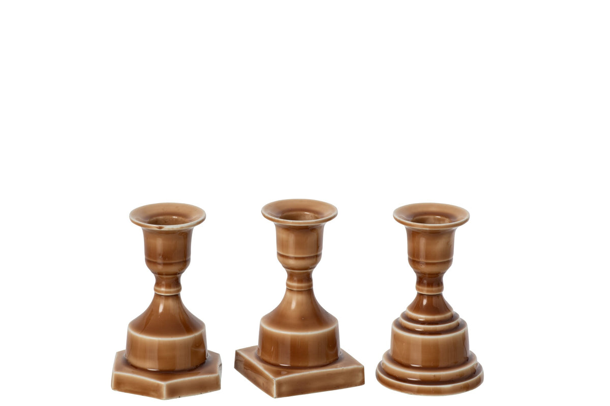 Kaarshouder Aluminium Okergeel Assortiment Van 3