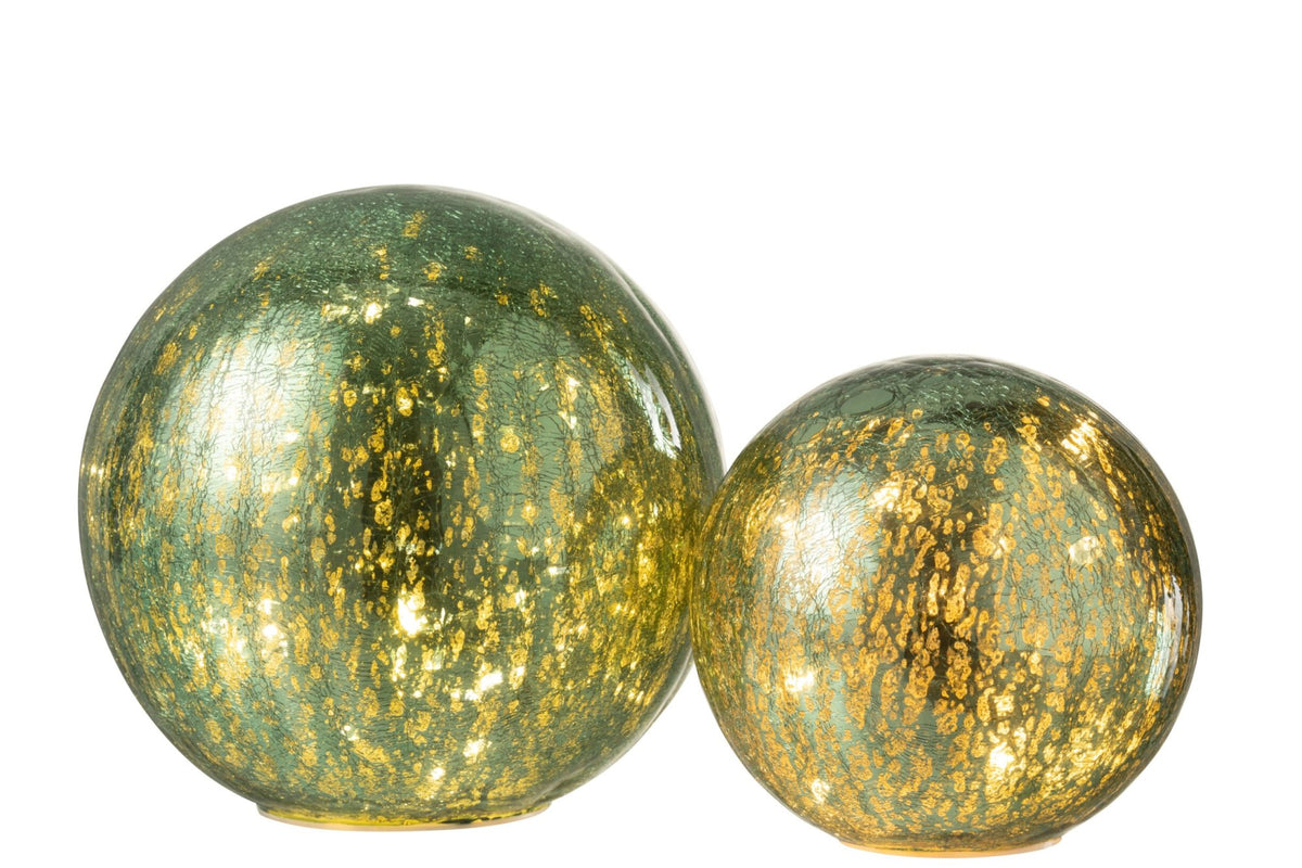 Ball LED Glass Green Large