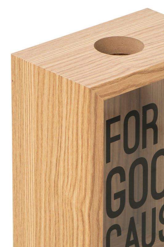 Piggy Bank MDF Natural/Black Assortment Of 4