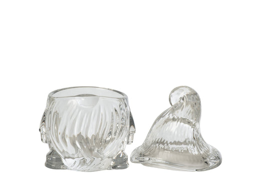 Jar Decorative Santa Claus Glass Transparent