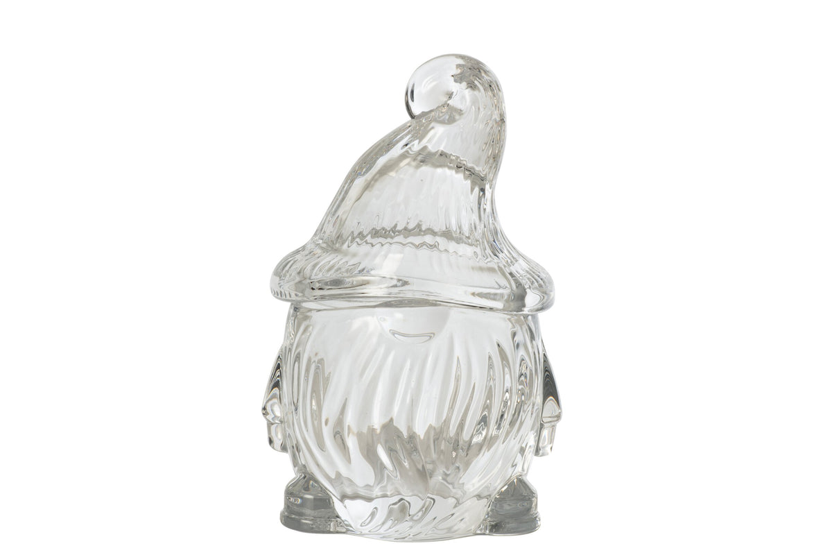 Jar Decorative Santa Claus Glass Transparent