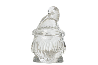 Jar Decorative Santa Claus Glass Transparent