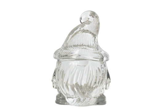Jar Decorative Santa Claus Glass Transparent