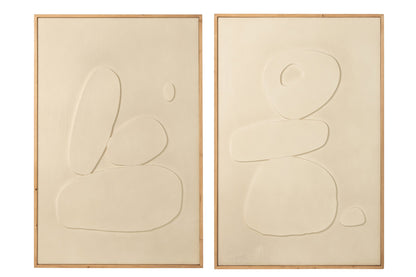 Wall Decoration MDF White Assortment Of 2