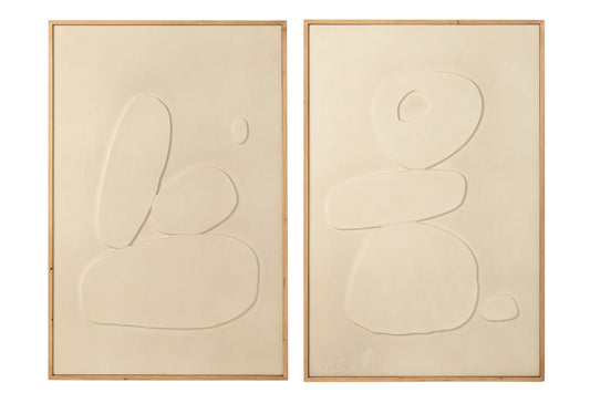 Wall Decoration MDF White Assortment Of 2