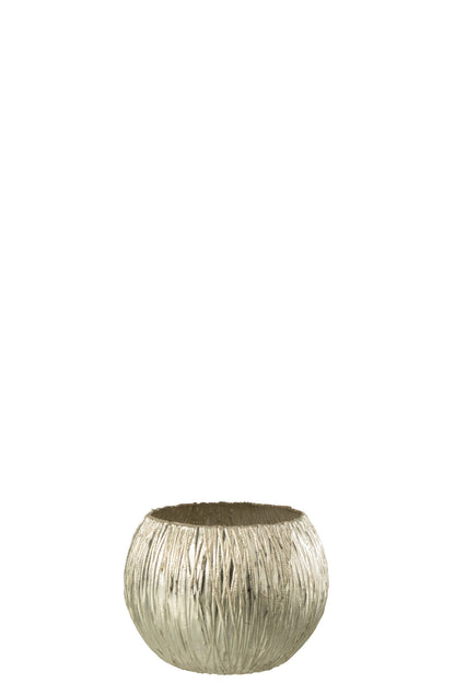 Theelichthouder Glas Zilver Extra Small