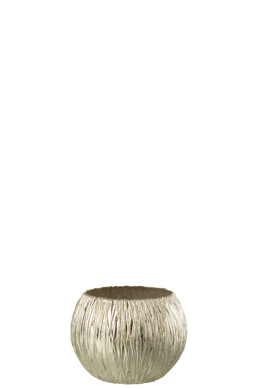Theelichthouder Glas Zilver Extra Small