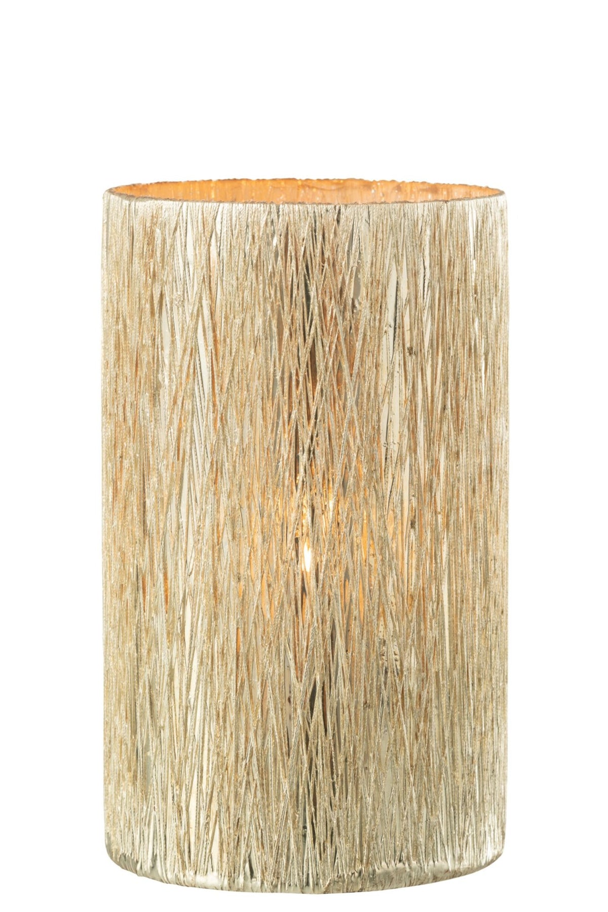 Windlicht Glas Zilver Large