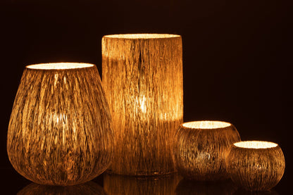 Windlicht Glas Zilver Large