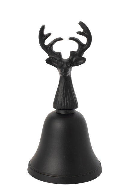 Decorative Bell Jar Deer Aluminium Black