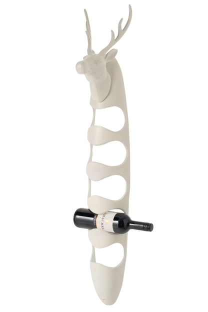 Wine Rack Deer Aluminium Off-White