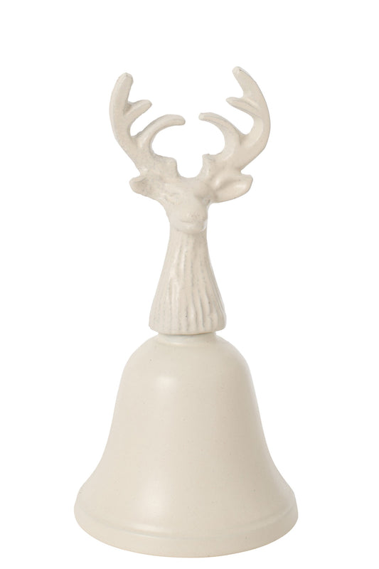 Decorative Bell Jar Deer Aluminium Off-White
