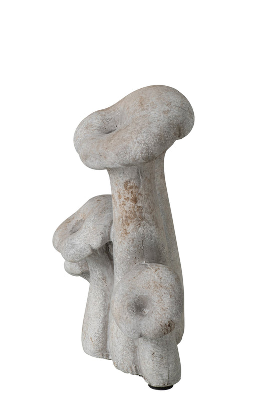Bunch Of 5 Mushroom Cement Light Beige