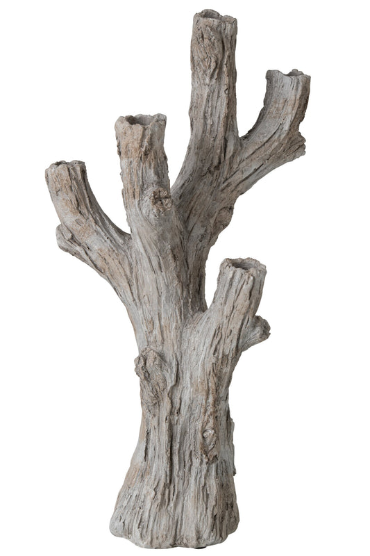 Kaarshouder Polyresin Taupe Large
