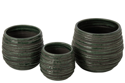 Flowerpot Ceramic Petrol Large