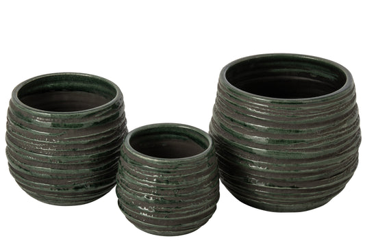 Flowerpot Ceramic Petrol Large