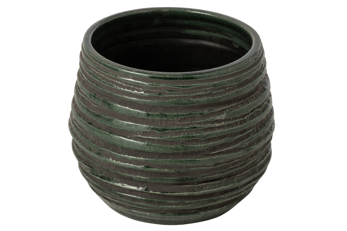 Flowerpot Ceramic Petrol Large