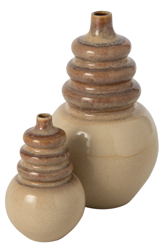 Vase Ceramic Ecru/Beige Small